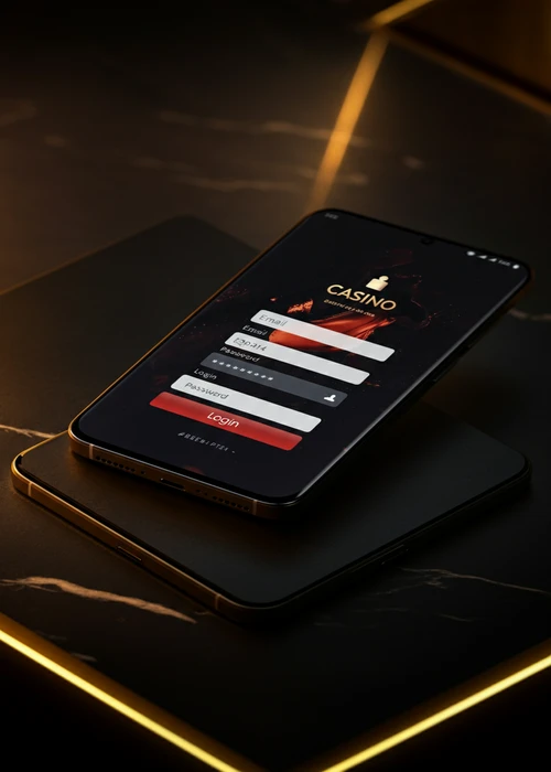 Screenshot des Flagman Casino Login-Bereichs mit Eingabefeldern für E-Mail-Adresse und Passwort sowie dem zentralen 'Anmelden'-Button.